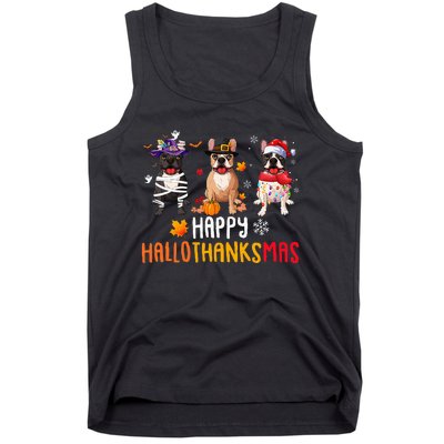 Halloween Thanksgiving Christmas Funny French Bulldog Dogs Tank Top