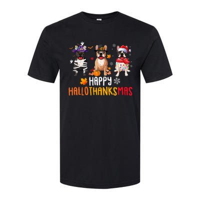 Halloween Thanksgiving Christmas Funny French Bulldog Dogs Softstyle CVC T-Shirt