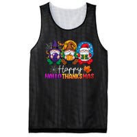 Halloween Thanksgiving Christmas Happy Hallothanksmas Gnomes Mesh Reversible Basketball Jersey Tank