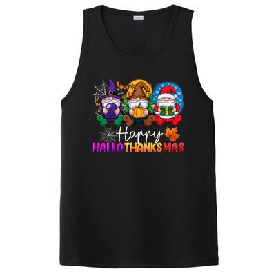 Halloween Thanksgiving Christmas Happy Hallothanksmas Gnomes PosiCharge Competitor Tank