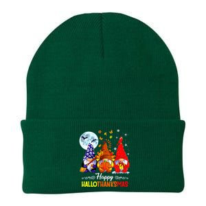 Halloween Thanksgiving Christmas Happy Hallothanksmas Gnomes Knit Cap Winter Beanie