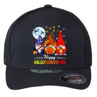 Halloween Thanksgiving Christmas Happy Hallothanksmas Gnomes Flexfit Unipanel Trucker Cap