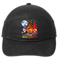 Halloween Thanksgiving Christmas Happy Hallothanksmas Gnomes 7-Panel Snapback Hat