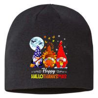 Halloween Thanksgiving Christmas Happy Hallothanksmas Gnomes Sustainable Beanie