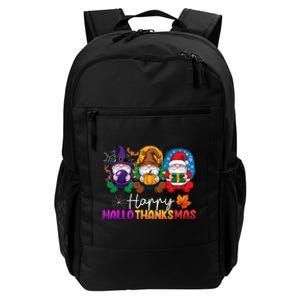 Halloween Thanksgiving Christmas Happy Hallothanksmas Gnomes Daily Commute Backpack