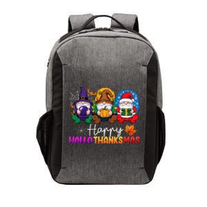 Halloween Thanksgiving Christmas Happy Hallothanksmas Gnomes Vector Backpack