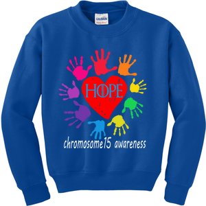 Hope The Chromosome 15 Support And Awareness Design Gift Kids Sweatshirt