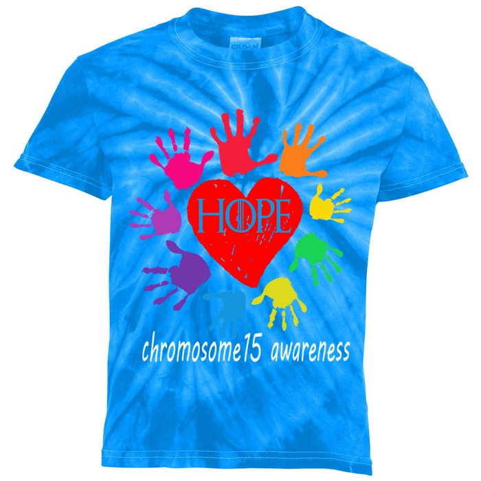 Hope The Chromosome 15 Support And Awareness Design Gift Kids Tie-Dye T-Shirt