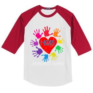 Hope The Chromosome 15 Support And Awareness Design Gift Kids Colorblock Raglan Jersey