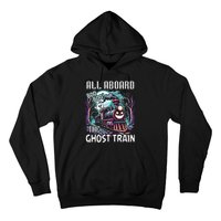 Halloween Train Choo Cho Locomotive All Aboard Railroad Hoodie