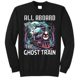 Halloween Train Choo Cho Locomotive All Aboard Railroad Sweatshirt