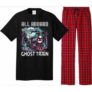 Halloween Train Choo Cho Locomotive All Aboard Railroad Pajama Set