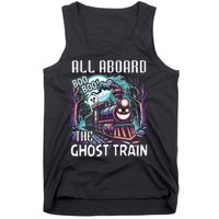 Halloween Train Choo Cho Locomotive All Aboard Railroad Tank Top