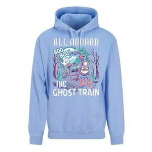 Halloween Train Choo Cho Locomotive All Aboard Railroad Unisex Surf Hoodie