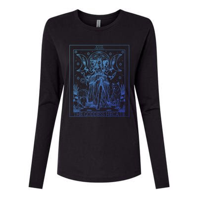 Hecate Tarot Card Triple Moon Goddess Witch Wiccan Pagan Cute Gift Womens Cotton Relaxed Long Sleeve T-Shirt