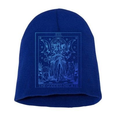 Hecate Tarot Card Triple Moon Goddess Witch Wiccan Pagan Cute Gift Short Acrylic Beanie