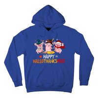 Halloween Thanksgiving Christmas Happy Hallothanksmas Pigs Hoodie