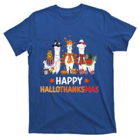 Halloween Thanksgiving Christmas Happy Hallothanksmas Llama Gift T-Shirt