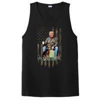 Hunting Trump Camouflage Usa Flag Duck Hunting Season Maga PosiCharge Competitor Tank