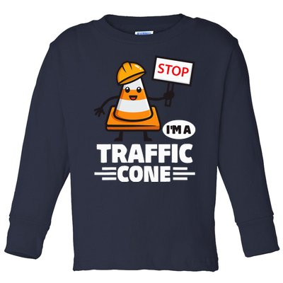 Halloween Traffic Cone Costume IM A Traffic Cone Toddler Long Sleeve Shirt