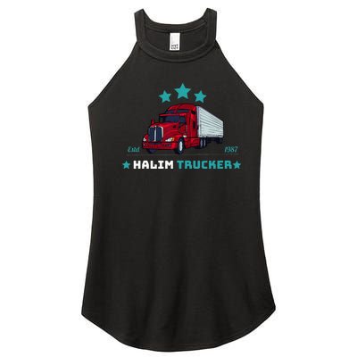 Halim Trucker Custom Design 2 Women’s Perfect Tri Rocker Tank