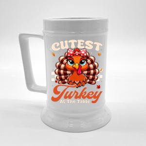 Happy Thanksgiving Cutest Turkey At The Tables Beer Stein