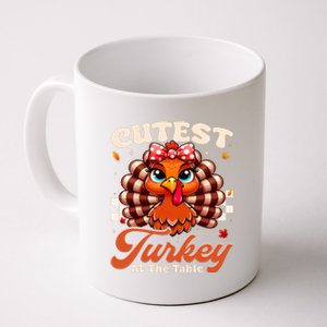 Happy Thanksgiving Cutest Turkey At The Tables Coffee Mug