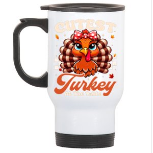 Happy Thanksgiving Cutest Turkey At The Tables Stainless Steel Travel Mug