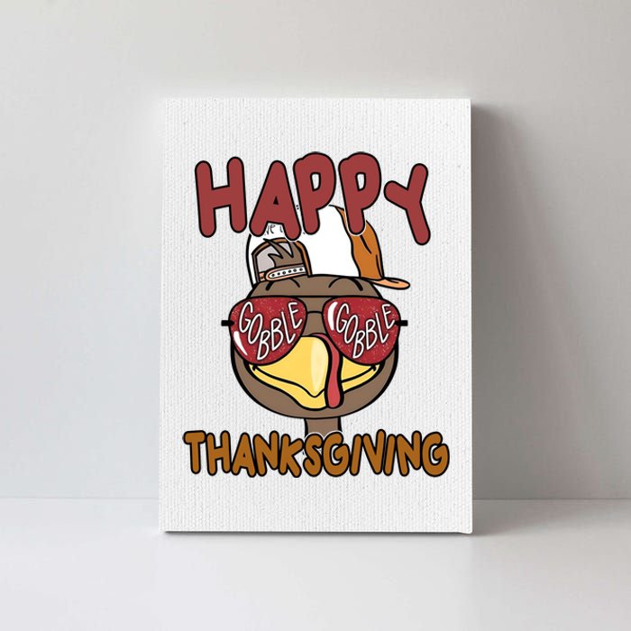 Happy Thanksgiving Cool Gobble Turkey Canvas