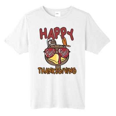 Happy Thanksgiving Cool Gobble Turkey Tall Fusion ChromaSoft Performance T-Shirt