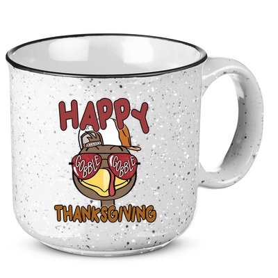 Happy Thanksgiving Cool Gobble Turkey 15oz Campfire Ceramic Mug