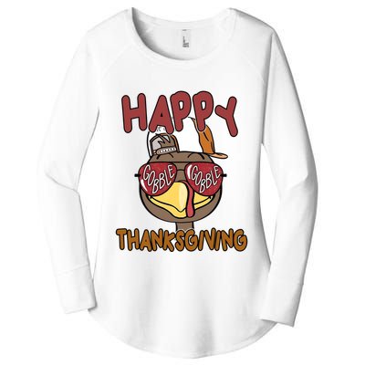 Happy Thanksgiving Cool Gobble Turkey Women's Perfect Tri Tunic Long Sleeve Shirt