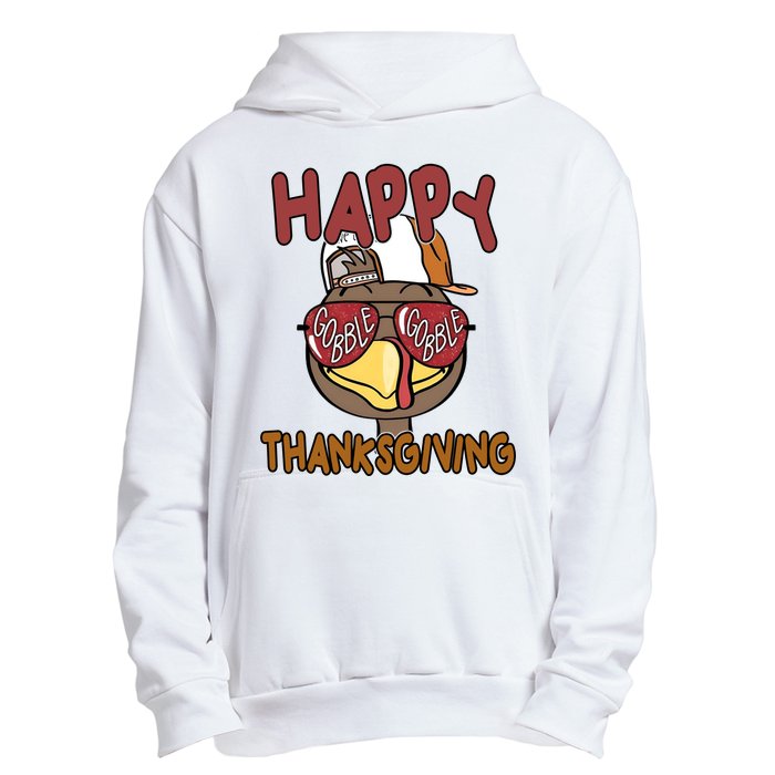 Happy Thanksgiving Cool Gobble Turkey Urban Pullover Hoodie