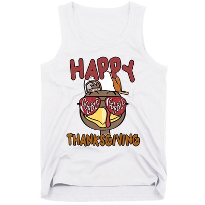 Happy Thanksgiving Cool Gobble Turkey Tank Top