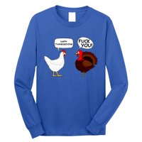 Happy Thanksgiving Chicken Vs Turkey Funny Long Sleeve Shirt