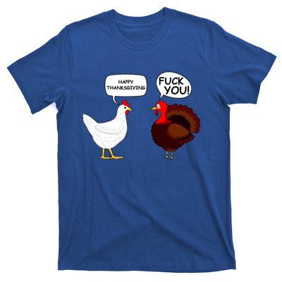 Happy Thanksgiving Chicken Vs Turkey Funny T-Shirt