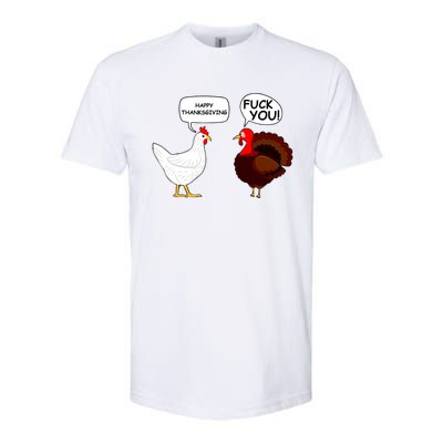 Happy Thanksgiving Chicken Vs Turkey Funny Softstyle® CVC T-Shirt