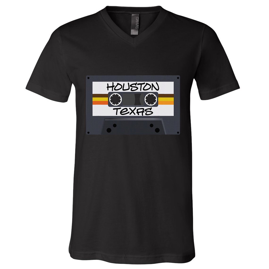 Houston Texas Cassette Tape V-Neck T-Shirt