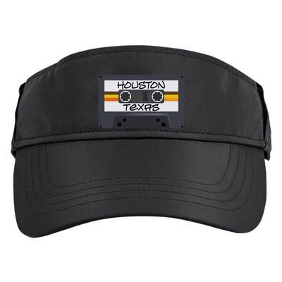 Houston Texas Cassette Tape Adult Drive Performance Visor