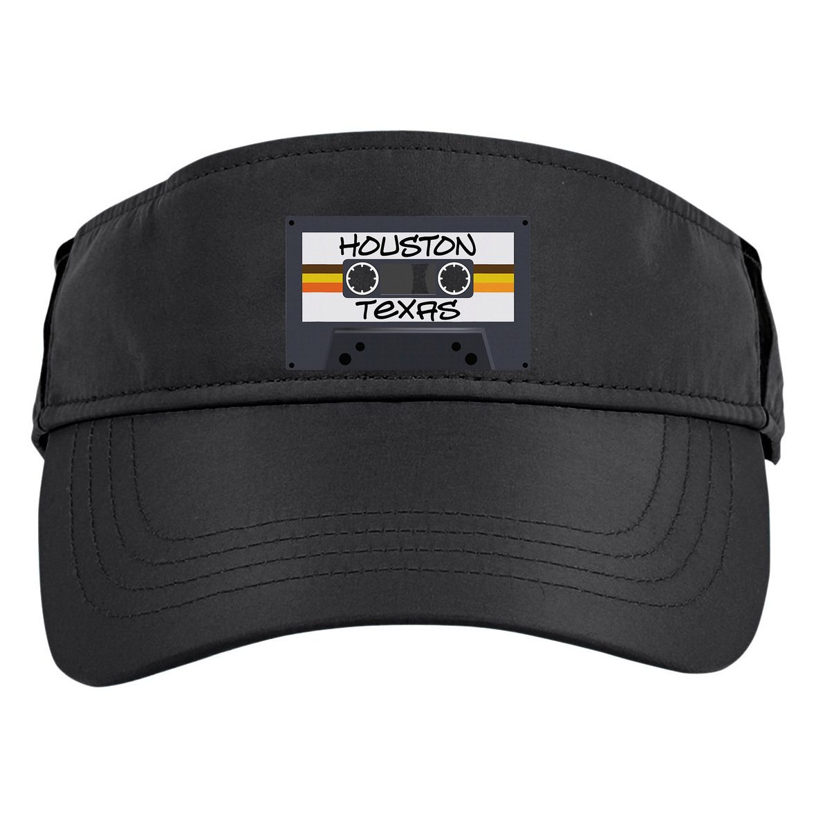 Houston Texas Cassette Tape Adult Drive Performance Visor