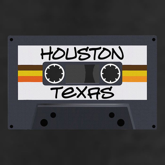 Houston Texas Cassette Tape Adult Drive Performance Visor