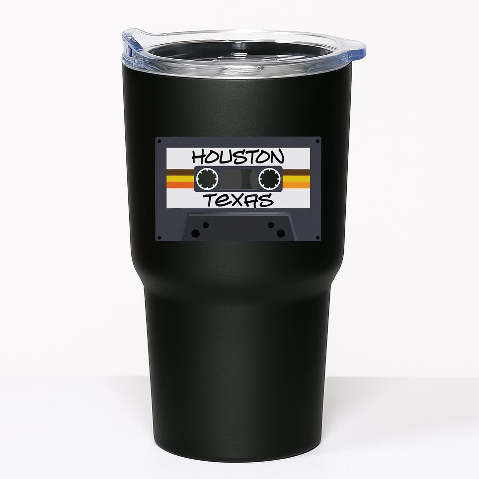 Houston Texas Cassette Tape Tumbler