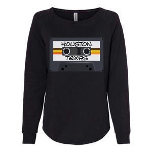 Houston Texas Cassette Tape Womens California Wash Sweatshirt