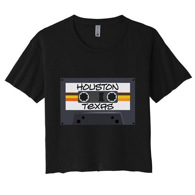 Houston Texas Cassette Tape Crop Top