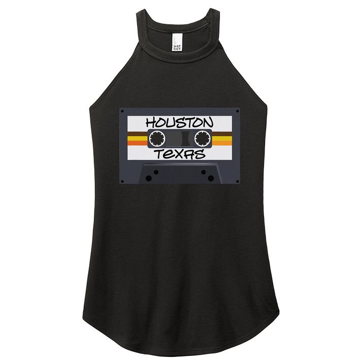 Houston Texas Cassette Tape Women's Perfect Tri Rocker Tank