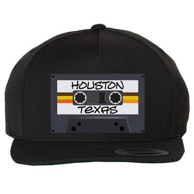 Houston Texas Cassette Tape Wool Snapback Cap