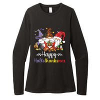 Halloween Thanksgiving Christmas Happy Hallothanksmas Gnome Womens CVC Long Sleeve Shirt