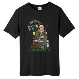 Hunting Trump Camo Duck Election Maga 2024 Voter Tall Fusion ChromaSoft Performance T-Shirt