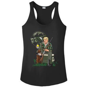 Hunting Trump Camo Duck Election Maga 2024 Voter Ladies PosiCharge Competitor Racerback Tank