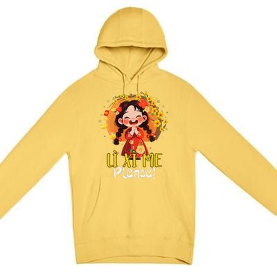 Happy Tet Chuc Mung Nam Moi 2025 Li Xi Me Please Premium Pullover Hoodie